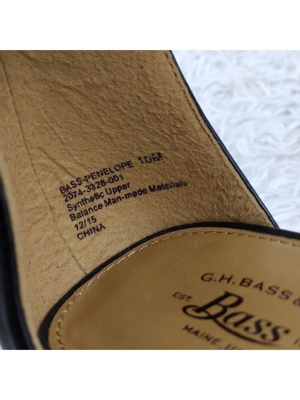 G.H. Bass & Co. Penelope Black Open Toe Ankle Strap Block High Heel Sandal Shoe - Picture 10 of 15